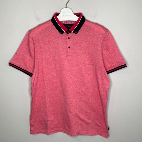 Ted Baker Other - Ted Baker Heathered Red Polo Shirt